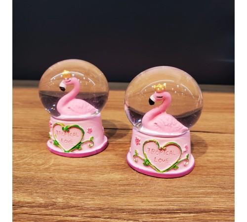 Mini Işıklı Flamingo Kar Küresi