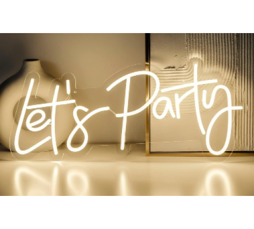 LET'S PARTY Yazılı Neon Led