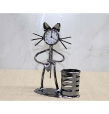 Kedi Müzisyen Saat Ve Kalemlik