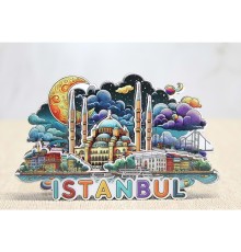 Ahşap İstanbul Temalı Magnet