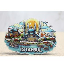 Ahşap İstanbul Temalı Magnet