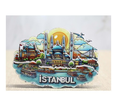 Ahşap İstanbul Temalı Magnet