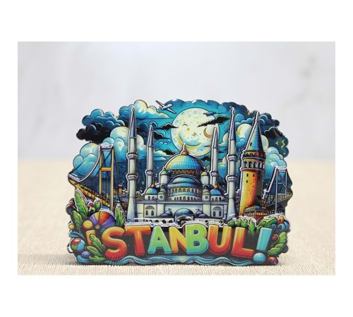 Ahşap İstanbul Temalı Magnet