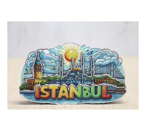 Ahşap İstanbul Temalı Magnet
