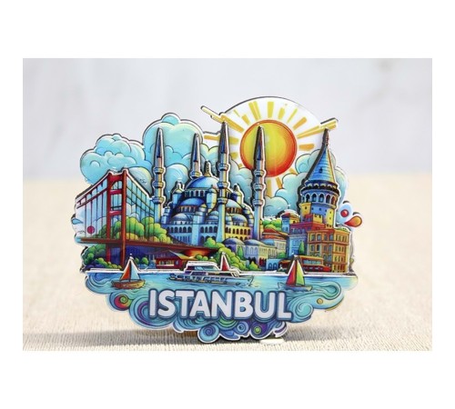 Ahşap İstanbul Temalı Magnet