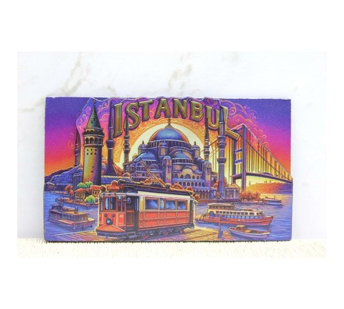 Ahşap İstanbul Temalı Magnet