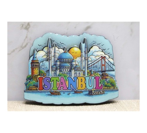 Ahşap İstanbul Temalı Magnet