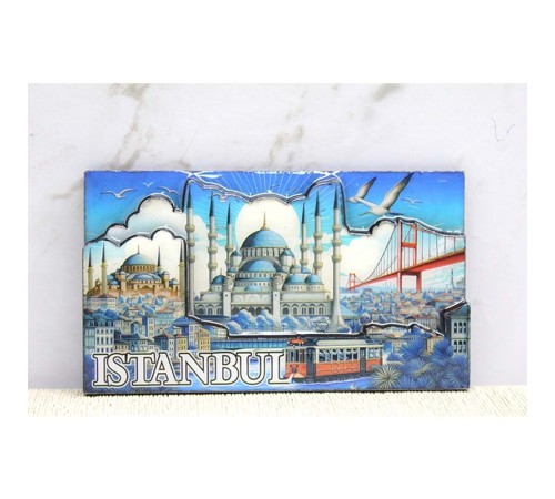 Ahşap İstanbul Temalı Magnet