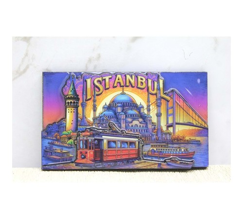 Ahşap İstanbul Temalı Magnet