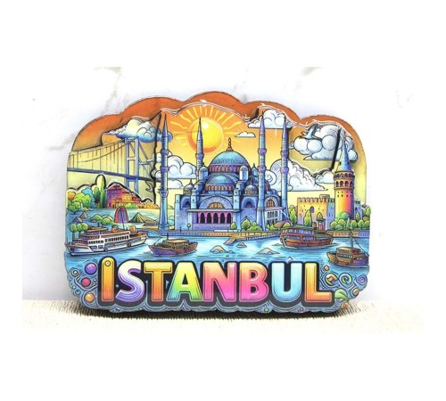 Ahşap İstanbul Temalı Magnet