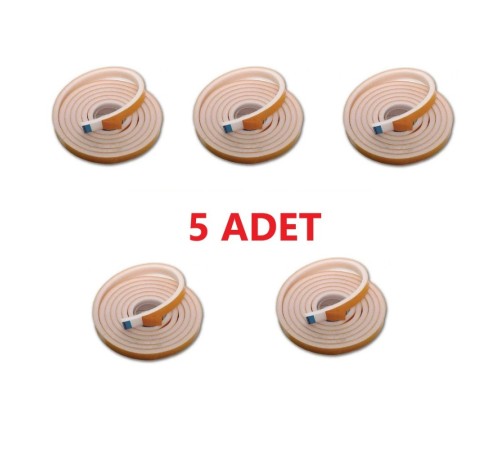 5 Adet 9 Metre Pencere Izolasyon Bandı Yapışkanlı Cam Yalıtım Süngeri Rüzgar Soğuk Kesici