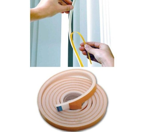 9 Metre Pencere Izolasyon Bandı Yapışkanlı Cam Yalıtım Süngeri Rüzgar Soğuk Kesici