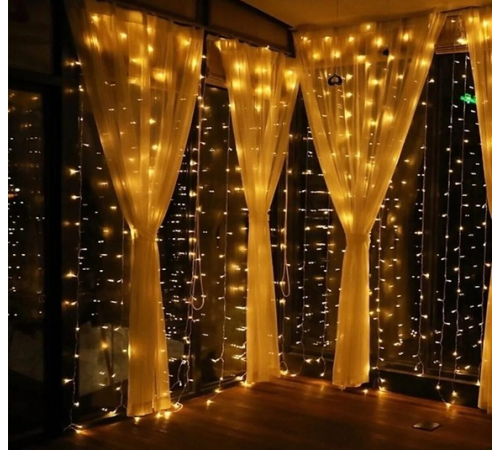 3x3 Perde Led 300 Adet Ledli Gün Işığı 8 Mod Eklemeli PL-10