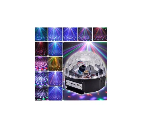 Disko Topu Müzik Çalar Renkli Lazer Işıklı Bluetooth Sese Duyarlı Işıklar Disko
