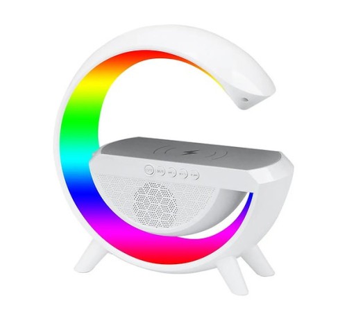 Bluetooth Hoparlörlü Kablosuz Şarj Özellikli Masa Lambası Gece Lambası