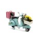 Dekoratif Metal Scooter Önü Sepetli