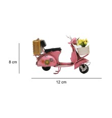Dekoratif Metal Scooter Önü Sepetli
