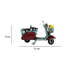 Dekoratif Metal Scooter Önü Sepetli