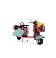 Dekoratif Metal Scooter Önü Sepetli