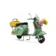 Dekoratif Metal Scooter Önü Sepetli