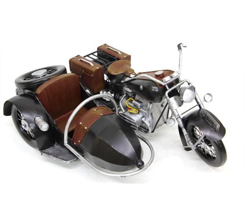 Dekoratif Metal Motosiklet Sepetli