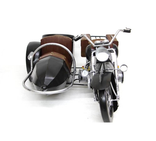 Dekoratif Metal Motosiklet Sepetli