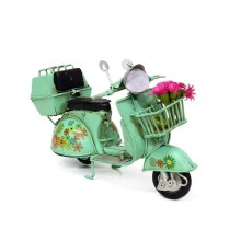 Dekoratif Metal Scooter Sepetli