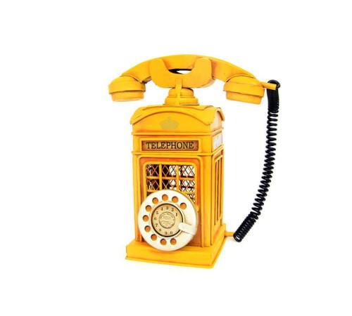 Dekoratif Metal Ahizeli Telefon Kumbara Biblo Hediyelik