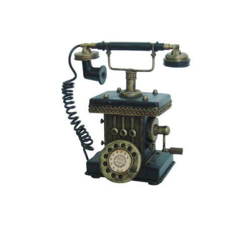 Dekoratif Metal Telefon Kumbaralı Kumbara Biblo Hediyelik