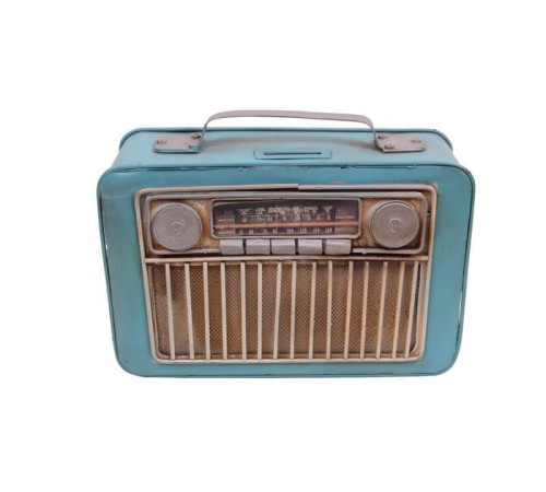 Dekoratif Metal Radyo Kumbaralı Hediyelik