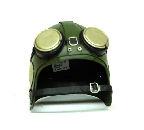 Dekoratif Metal Pilot Kaskı Biblo Vintage Ev Ofis Hediyelik