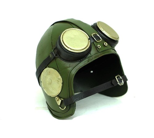 Dekoratif Metal Pilot Kaskı Biblo Vintage Ev Ofis Hediyelik