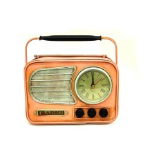 Dekoratif Metal Radyo Saat Masa Saati Vintage Ev Ofis Hediyelik