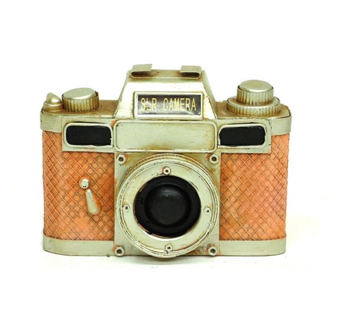 Dekoratif Metal Fotoğraf Makinesi Biblo Ev Ofis Hediyelik