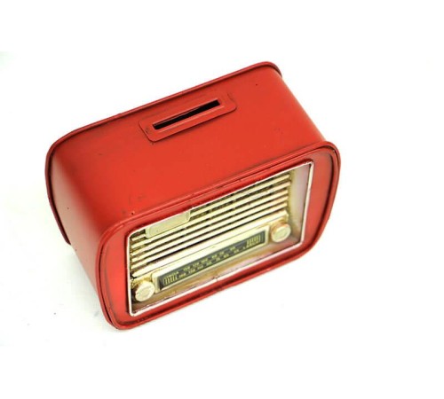 Dekoratif Metal Radyo Kumbara Vintage Ev Ofis Hediyelik