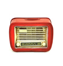 Dekoratif Metal Radyo Kumbara Vintage Ev Ofis Hediyelik
