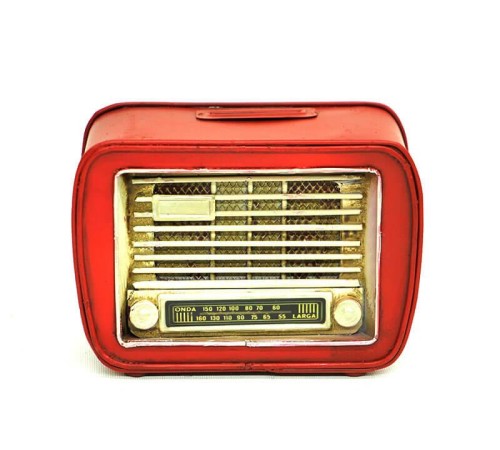 Dekoratif Metal Radyo Kumbara Vintage Ev Ofis Hediyelik