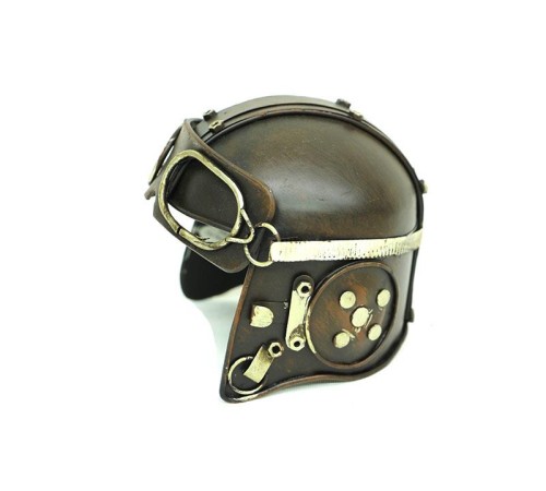 Dekoratif Metal Pilot Kaskı Biblo Vintage Dekoratif Hediyelik