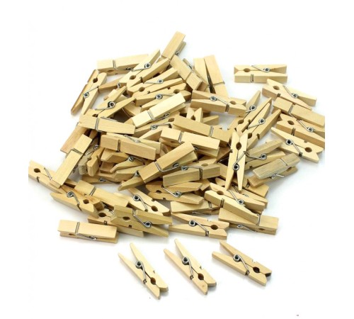 100'lü  Ahşap Mandal 2.5cm 10'lu Paket 1000 Adet