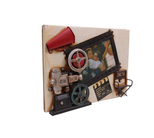 Dekoratif Metal Çerçeve Sinema Temalı Vintage Hediyelik