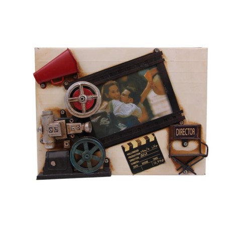 Dekoratif Metal Çerçeve Sinema Temalı Vintage Hediyelik