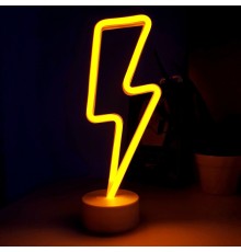 Neon Işıklı Şimşek Lamba USB+Pil Dekoratif Hediyelik