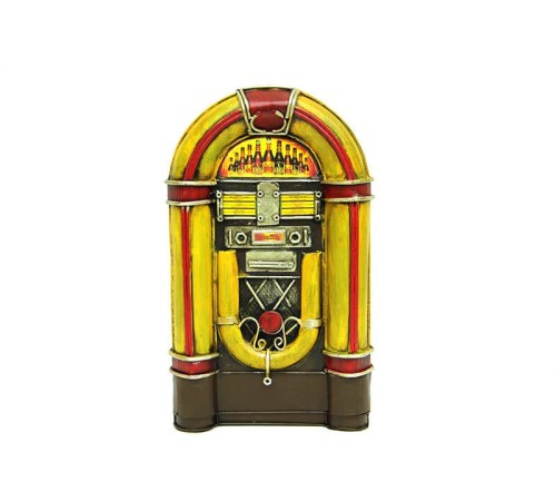 Dekoratif Metal Müzik Kutusu Kumbara Vintage Hediyelik