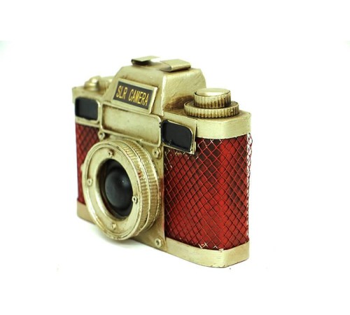 Dekoratif Metal Fotoğraf Makinesi Obje Biblo Vintage Hediyelik