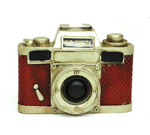Dekoratif Metal Fotoğraf Makinesi Obje Biblo Vintage Hediyelik