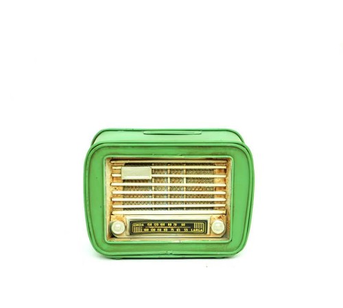 Dekoratif Metal Radyo Kumbara Vintage Hediyelik