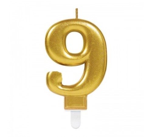 Parti Aksesuar Parti Malzemeleri 9 Rakam Mum Gold Renk