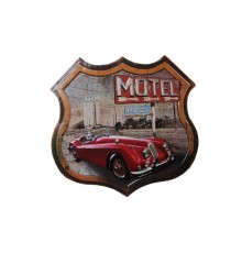 Dekoratif 3D Motel &Kırmızı Chevrolet Temalı Duvar Panosu