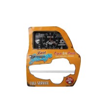 Dekoratif Garage Temalı Sarı Araba Kapısı Araba Kapısı Duvar Rafı