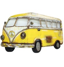 Minibüs Pano Sarı Vintage Dekoratif Ev Ofis Hediyelik